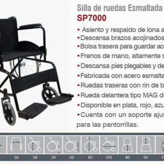 Silla de Ruedas Esmaltada
