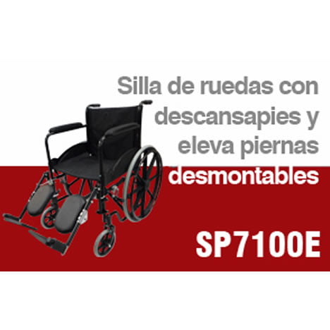 Silla De Ruedas Con Descansapies Y Eleva Pierna